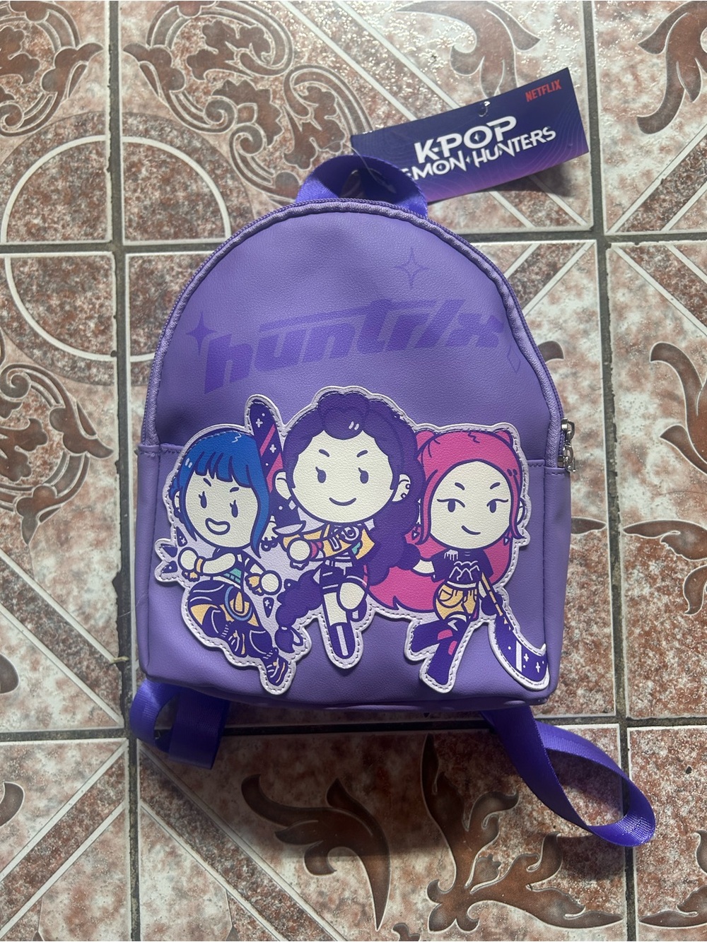 Netflix K-POP Demon Hunters Kids Backpack - Purple with Multicolor Characters